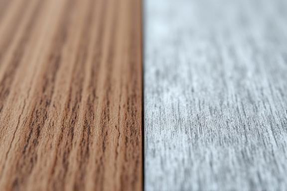 FSC認証木材とリサイクル可能な素材のクローズアップ